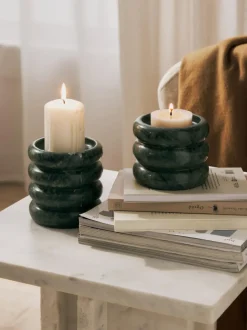 Candelabros de mármol Orta, 2 uds.