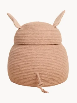 Cesta de almacenamiento artesanal con tapa Peggy the Pig