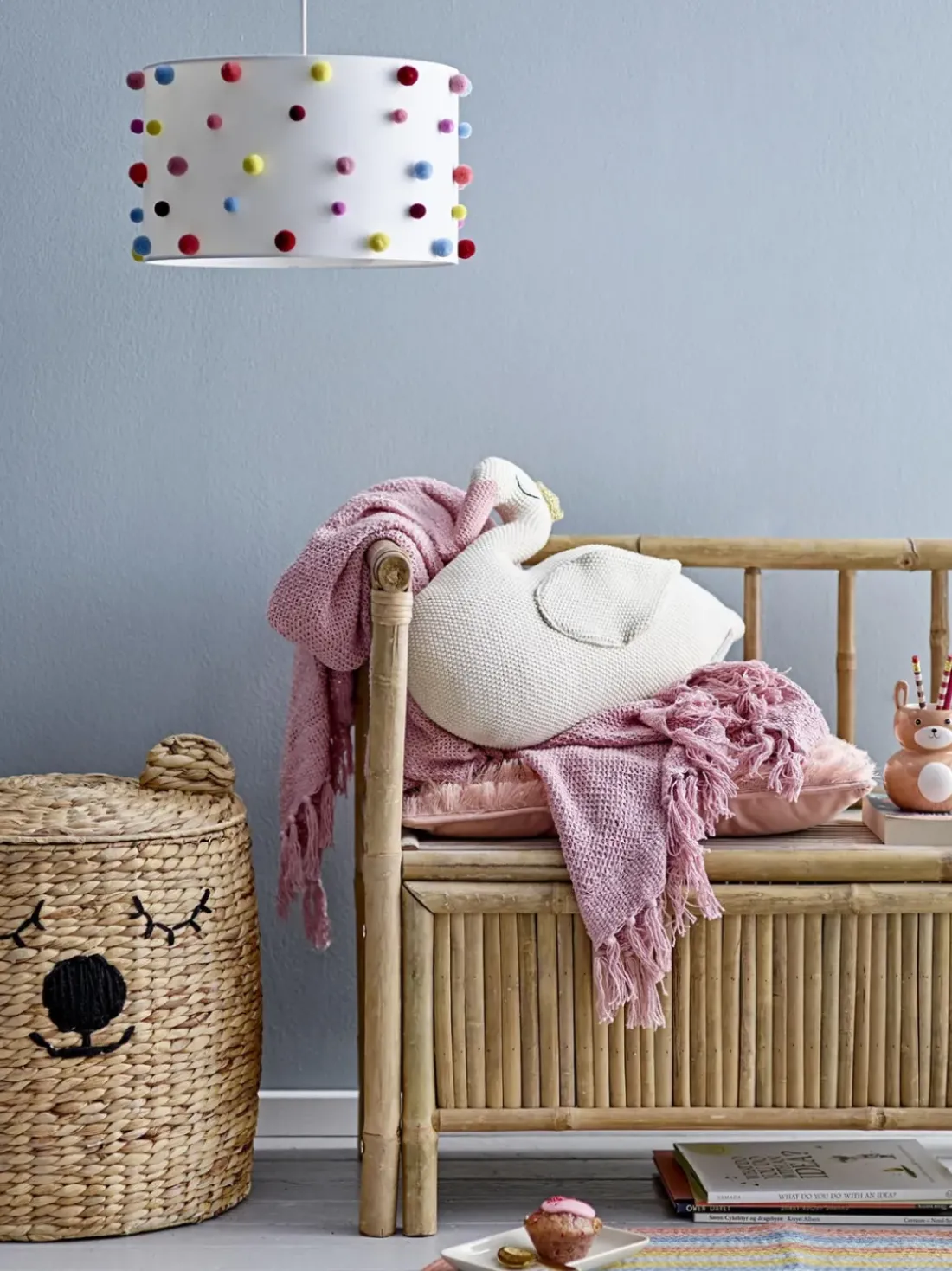 Cesta de almacenamiento con tapa Bear