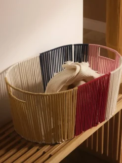 Cesta de ropa artesanal de cuerda Gabe