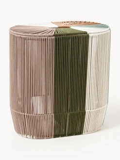 Cesta de ropa doble artesanal de cuerda Gabe