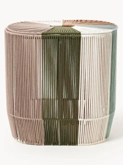 Cesta de ropa doble artesanal de cuerda Gabe