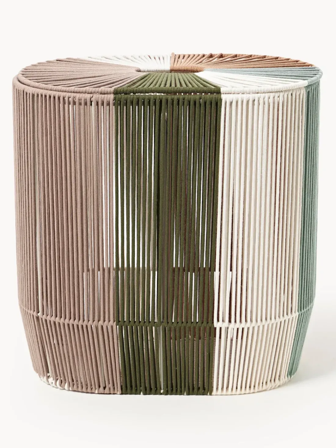 Cesta de ropa doble artesanal de cuerda Gabe