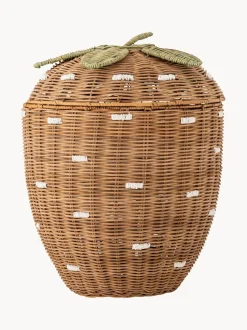 Cesta infantil de ratán en forma de fresa Pelino