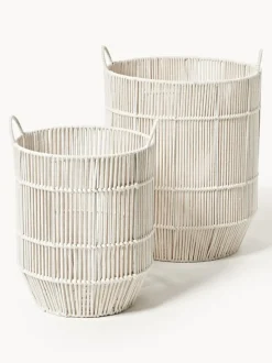 Cestas de ropa artesanales de cuerda, 2 uds.