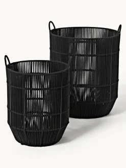 Cestas de ropa artesanales de cuerda, 2 uds.
