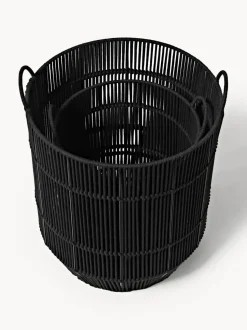 Cestas de ropa artesanales de cuerda, 2 uds.