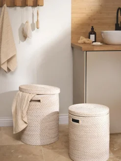 Cestas de ropa con tapa Lurdes, 2 uds.