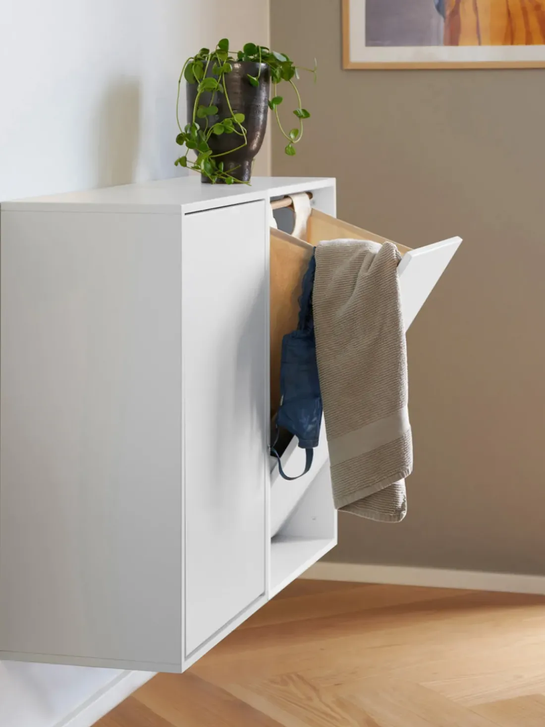 Cesto para la ropa Brilliant White para colgar