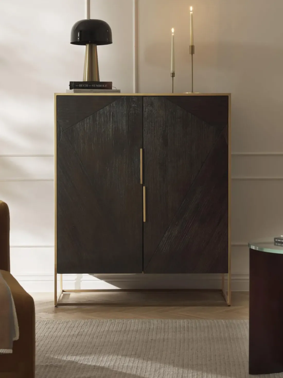 Chiffonnier de madera maciza de mango Harry