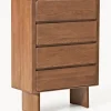 Cómoda artesanal de madera de roble Chandler
