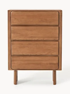 Cómoda artesanal de madera de roble Chandler