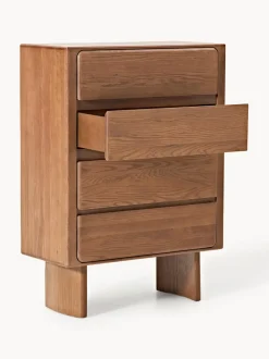 Cómoda artesanal de madera de roble Chandler