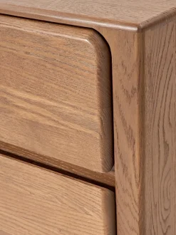 Cómoda artesanal de madera de roble Chandler