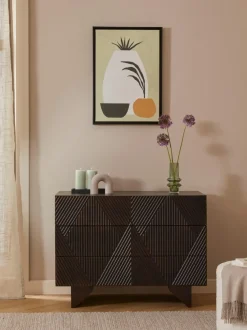 Cómoda de madera de mango Louis