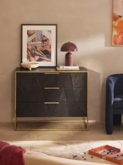 Cómoda de madera de mango maciza Harry