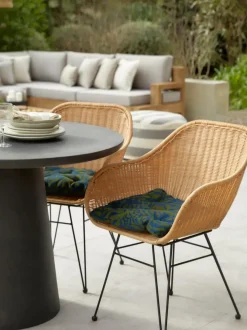 Cojín de asiento para exterior estampado jacquard Ortun