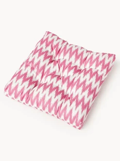 Cojín de asiento para exterior con estampado ikat Maillot