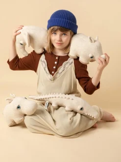 Cojín peluche artesanal Savanah Croco