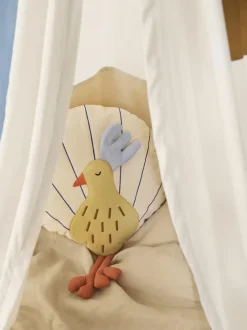 Cojín peluche de algodón ecológico Peacock