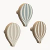 Colgadores de pared artesanales de madera de haya Ballon, 3 uds.