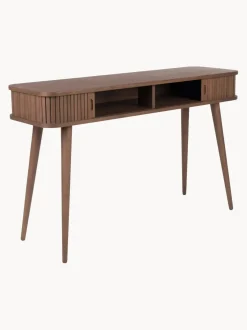 Consola de madera con puertas enrollables y frente acanalado Barbier