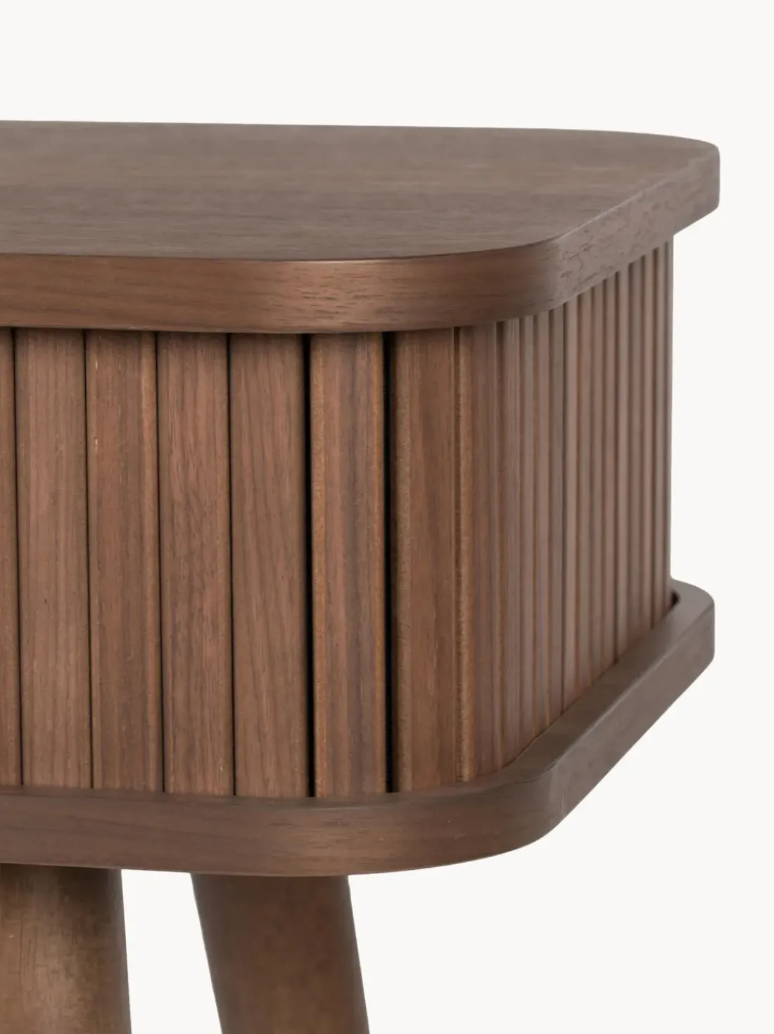 Consola de madera con puertas enrollables y frente acanalado Barbier