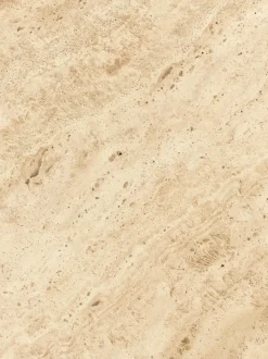 Consola de madera de roble con tablero de travertino Chandler