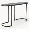 Consola de metal con tablero de madera Carter