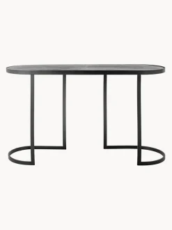 Consola de metal con tablero de madera Carter