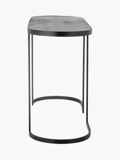 Consola de metal con tablero de madera Carter