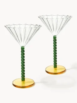 Copas de cóctel de vidrio de borosilicato Perle, 2 uds.