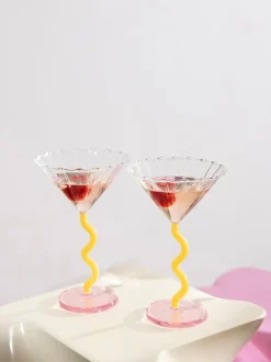 Copas de cóctel de vidrio de borosilicato Curve, 2 uds.