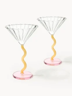 Copas de cóctel de vidrio de borosilicato Curve, 2 uds.
