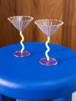 Copas de cóctel de vidrio de borosilicato Curve, 2 uds.