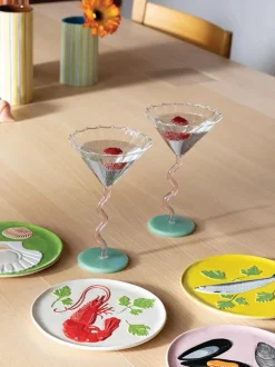 Copas de cóctel de vidrio de borosilicato Curve, 2 uds.