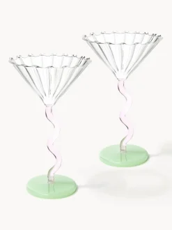 Copas de cóctel de vidrio de borosilicato Curve, 2 uds.