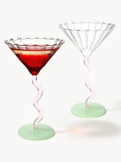 Copas de cóctel de vidrio de borosilicato Curve, 2 uds.