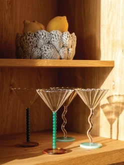Copas de cóctel de vidrio de borosilicato Curve, 2 uds.
