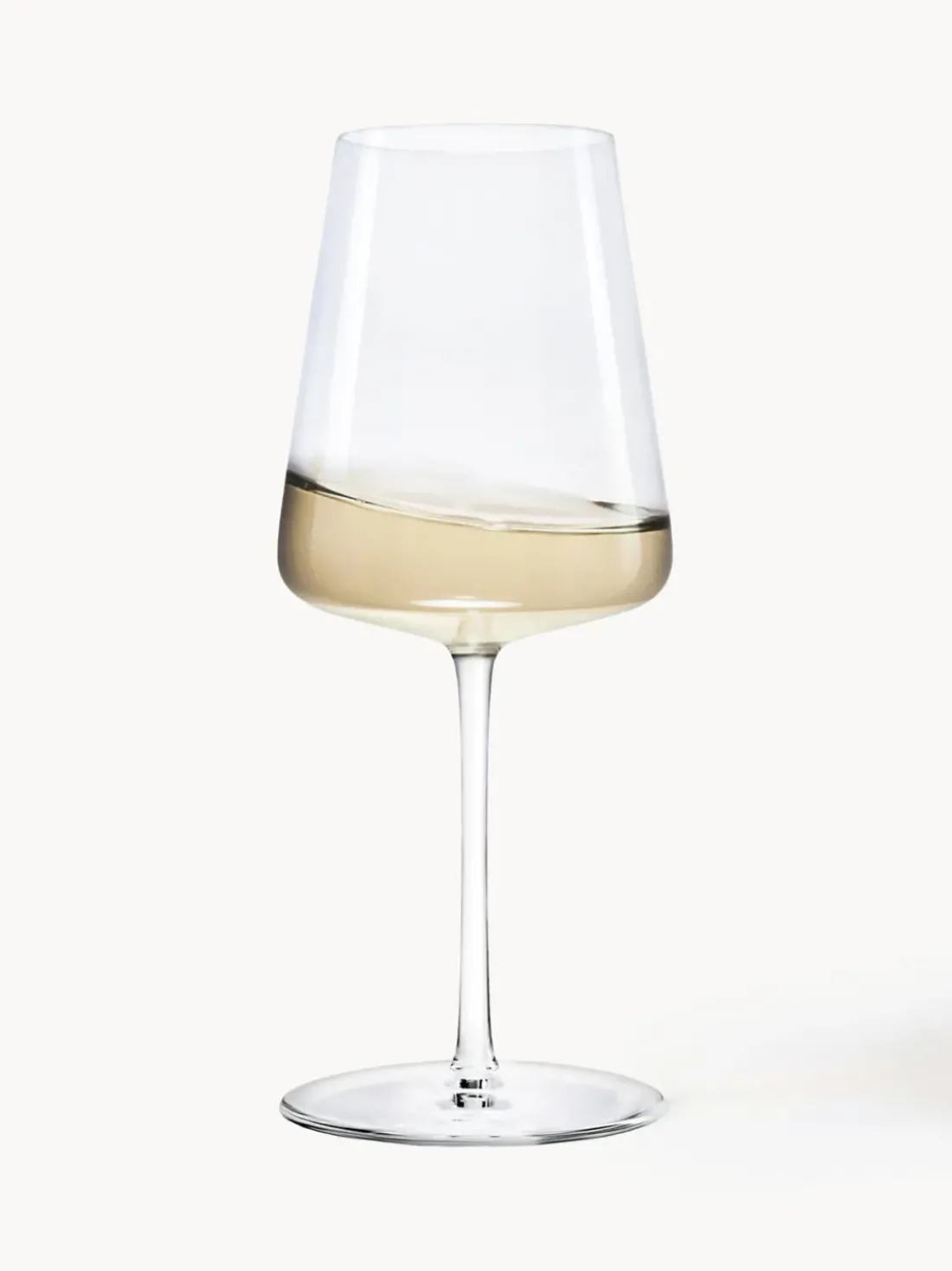 Copas de vino blanco de cristal en forma de cono Power, 6 uds.
