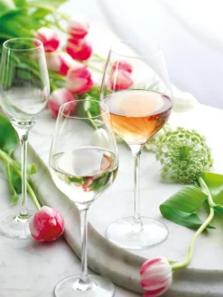 Copas de vino blanco de cristal Exquisit, 6 uds.
