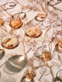 Copas de vino blanco sopladas Dune, 4 uds.