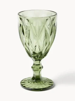 Copas de vino con patrón texturizado Colorado, 4 uds.