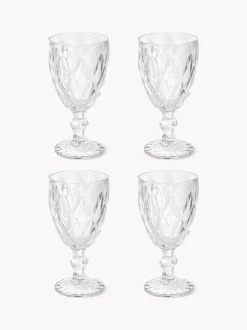 Copas de vino con patrón texturizado Colorado, 4 uds.