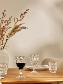 Copas de vino con patrón texturizado Colorado, 4 uds.