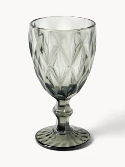 Copas de vino con patrón texturizado Colorado, 4 uds.
