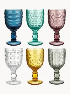 Copas de vino con relieves Geometrie, 6 uds.