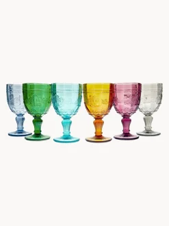 Copas de vino con relieves Syrah, 6 uds.