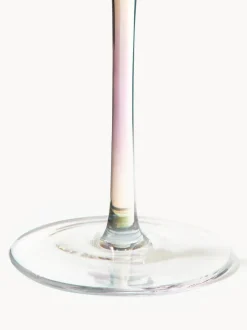 Copas de vino sopladas con relieve y brillo nacarino Juno, 4 uds.
