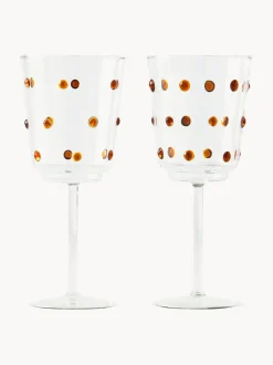 Copas de vino sopladas de vidrio borosilicato Nob, 2 uds.